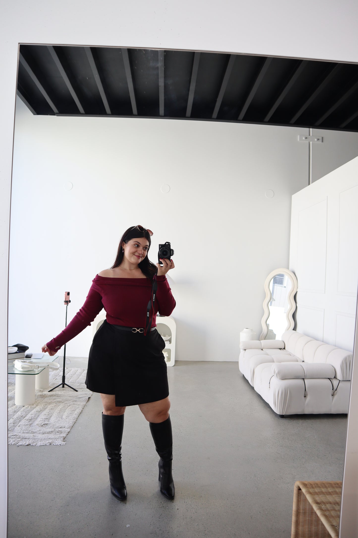 Asymmetrical Skort - Black