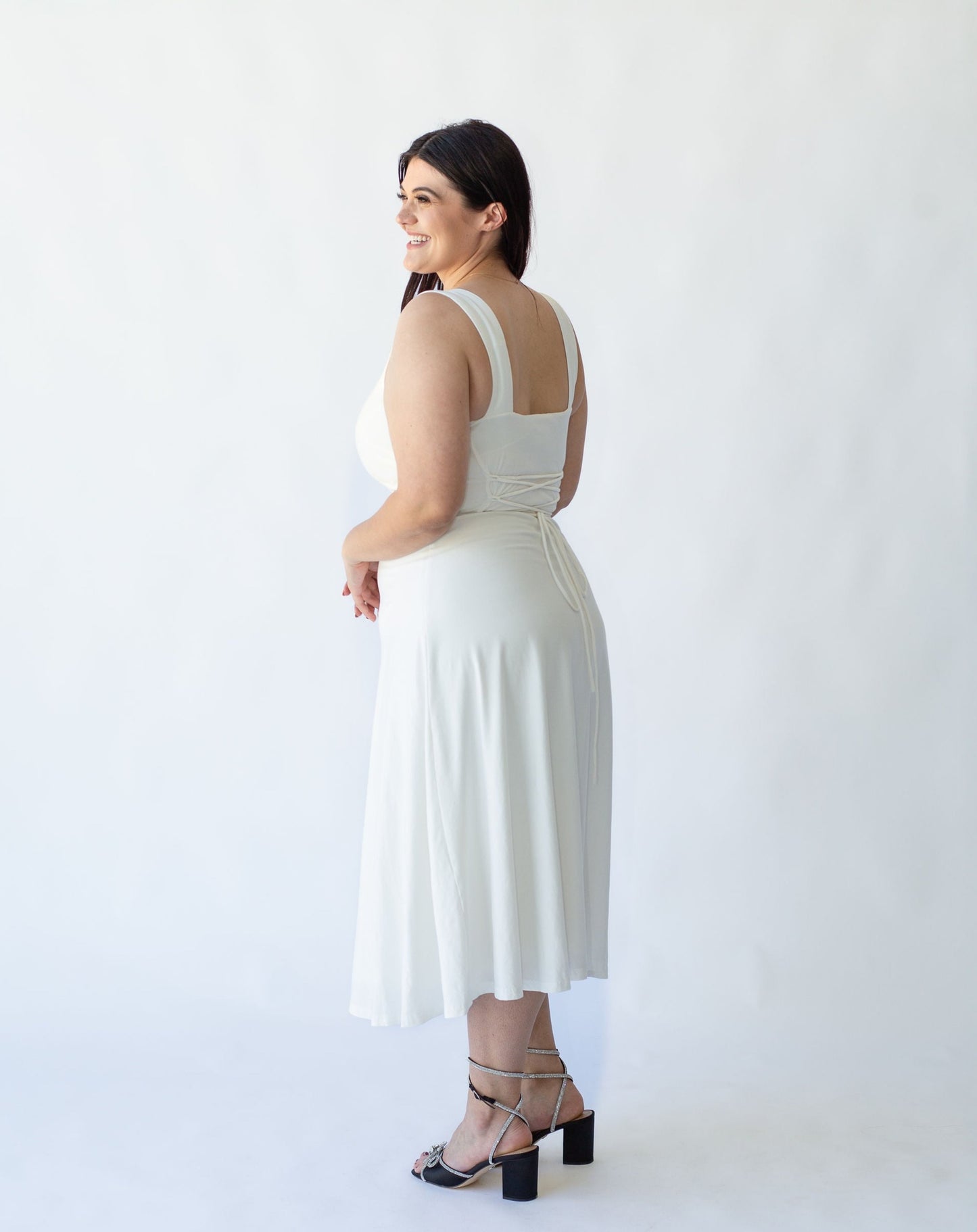 Xena Midi Dress - White