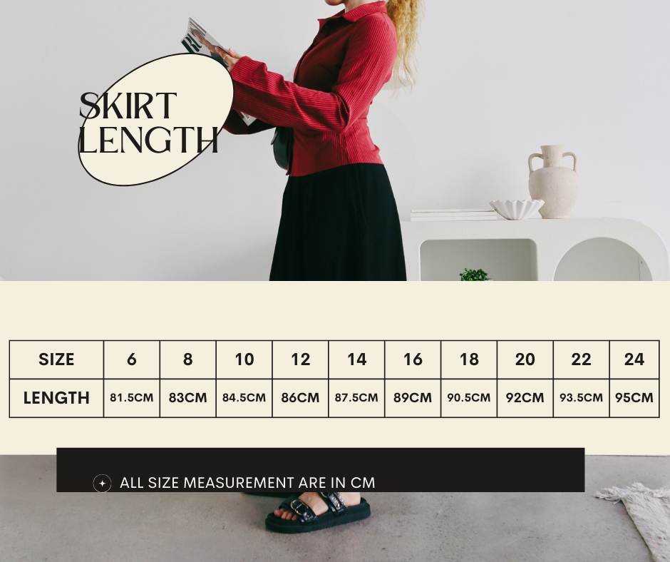 Business Class Maxi Skirt - Red