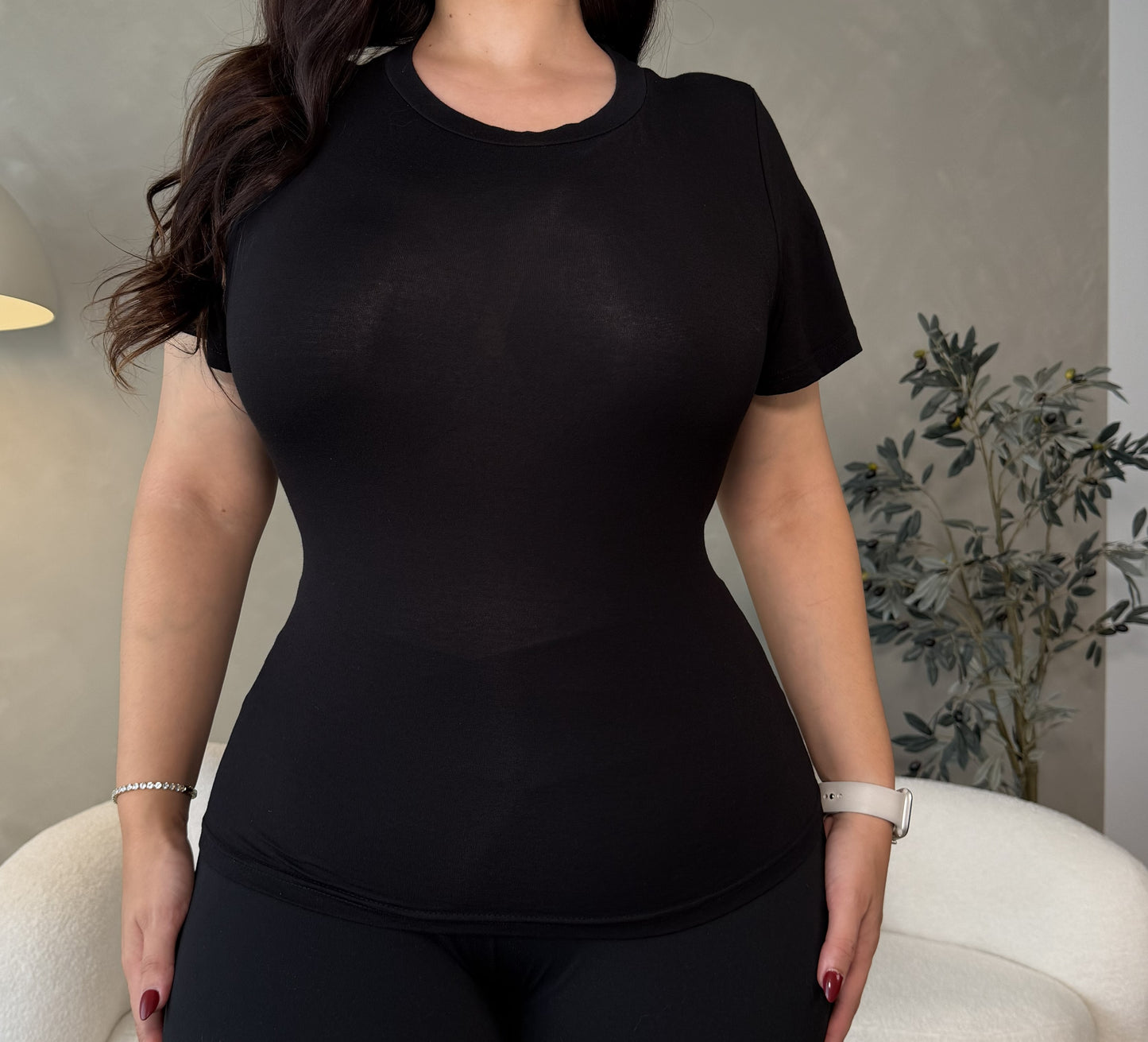 Mila Flutter Sleeve Top - Black