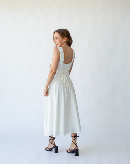 Xena Midi Dress - White