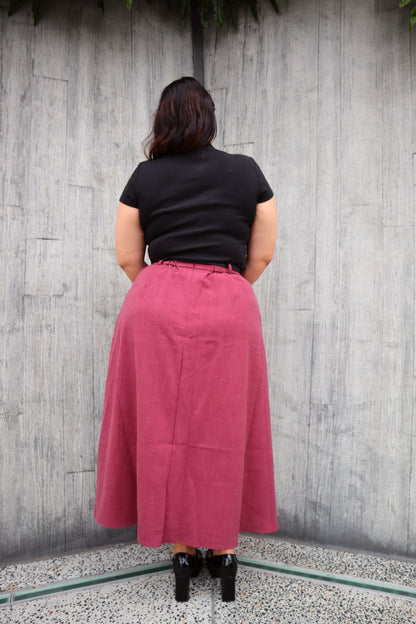 Business Class Maxi Skirt - Red