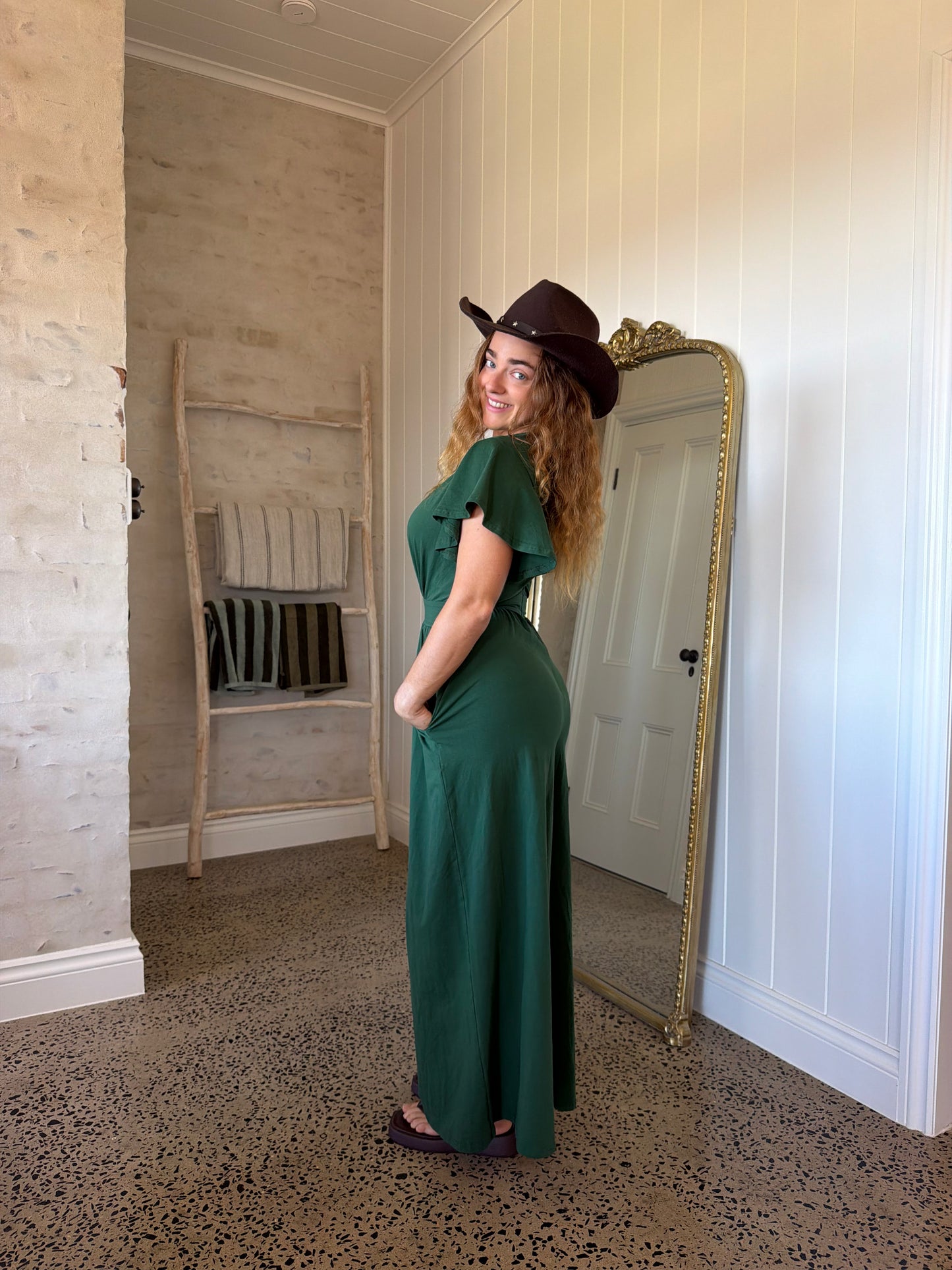 Estelle Jumpsuit - Forest Green
