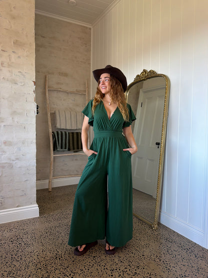 Estelle Jumpsuit - Forest Green