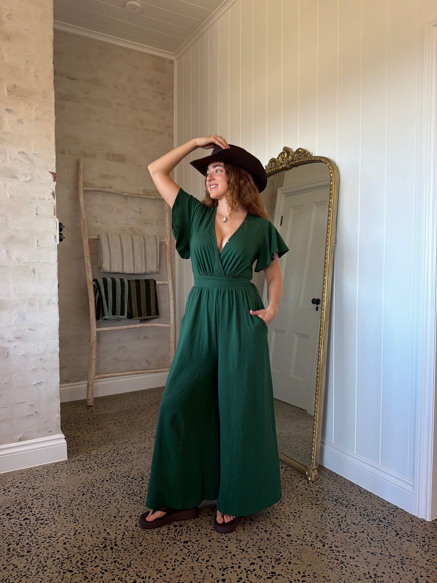Estelle Jumpsuit - Forest Green