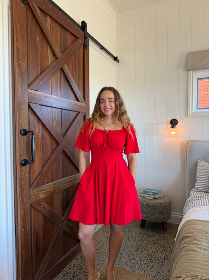 Isla Dress - Red