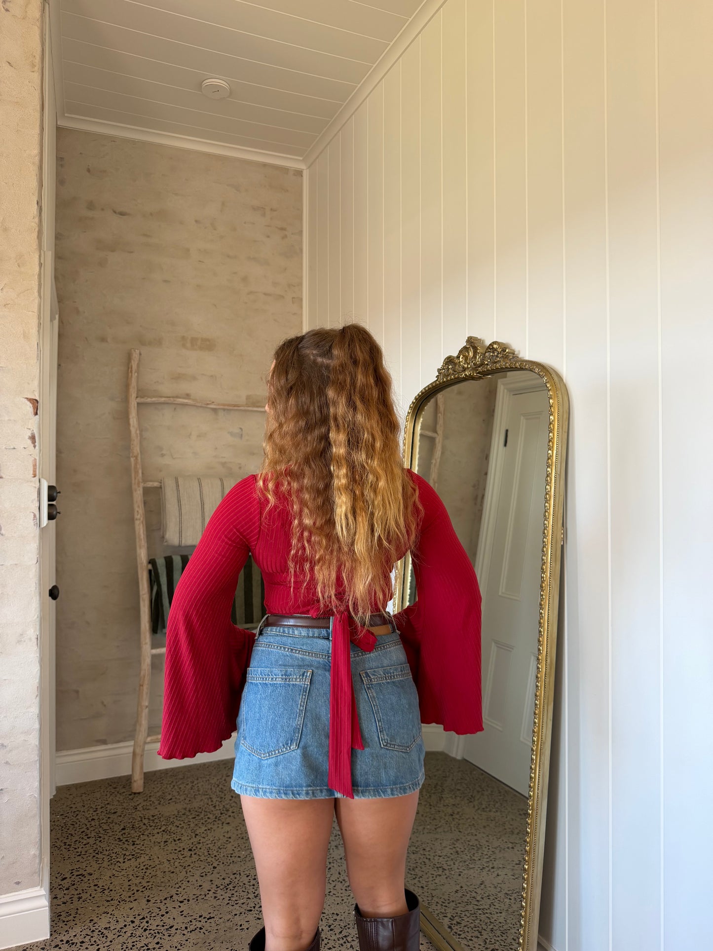 Miranda Bell Sleeve - Red