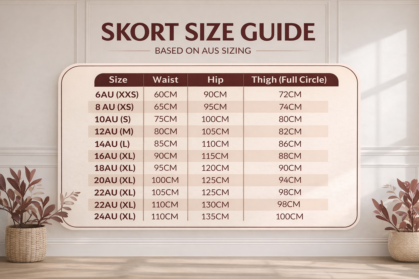 Asymmetrical Skort - Red