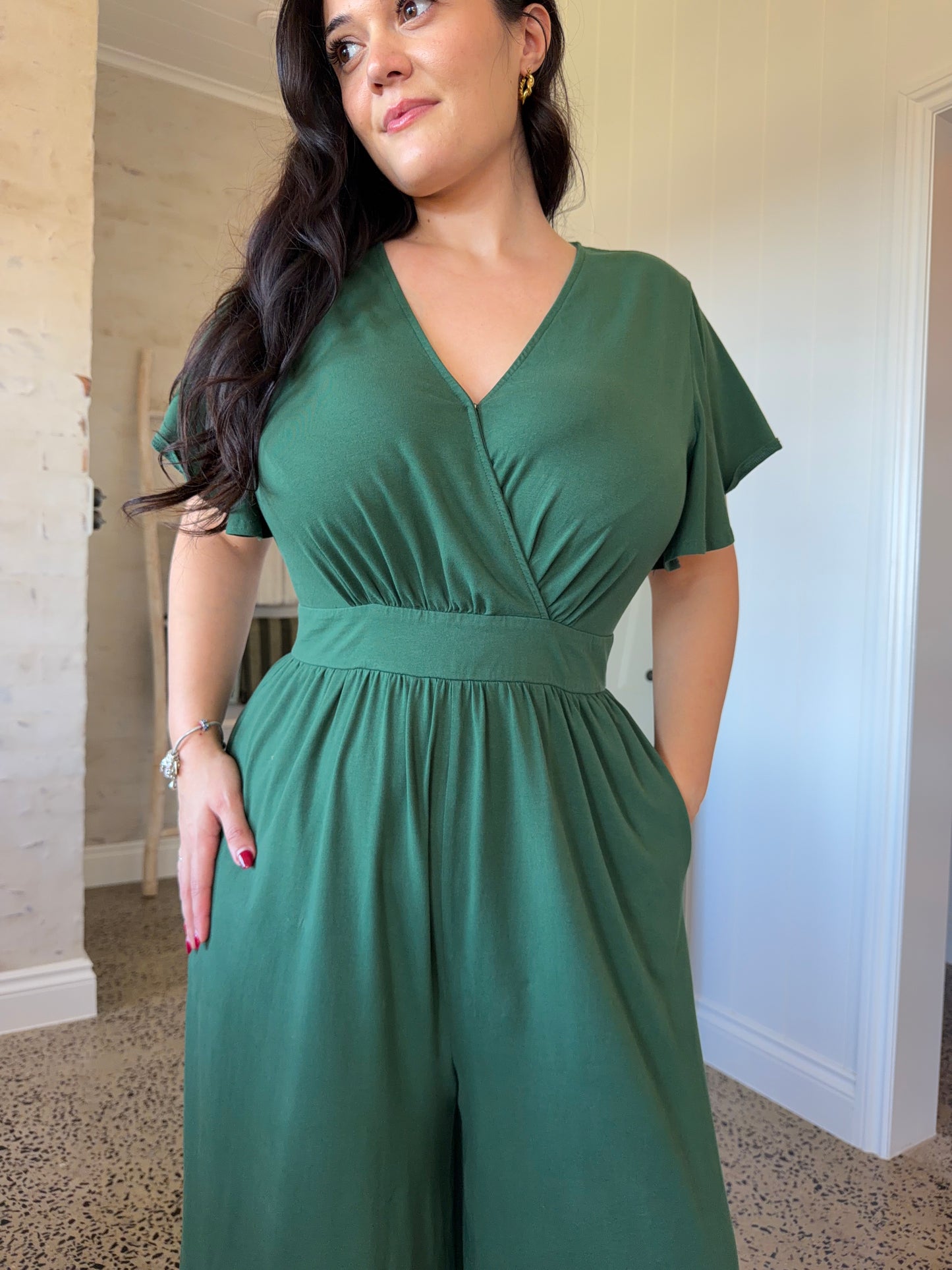 Estelle Jumpsuit - Forest Green