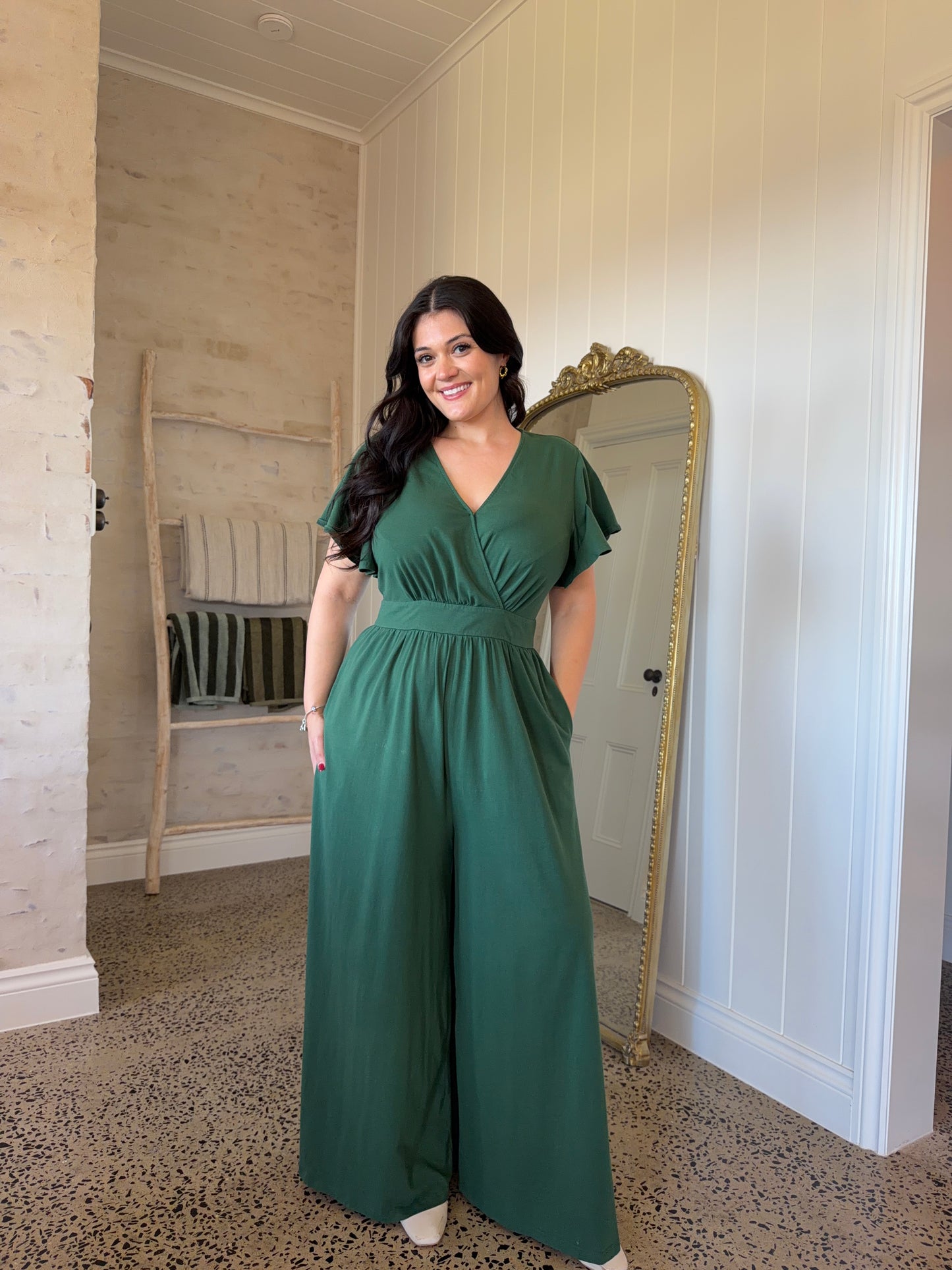 Estelle Jumpsuit - Forest Green
