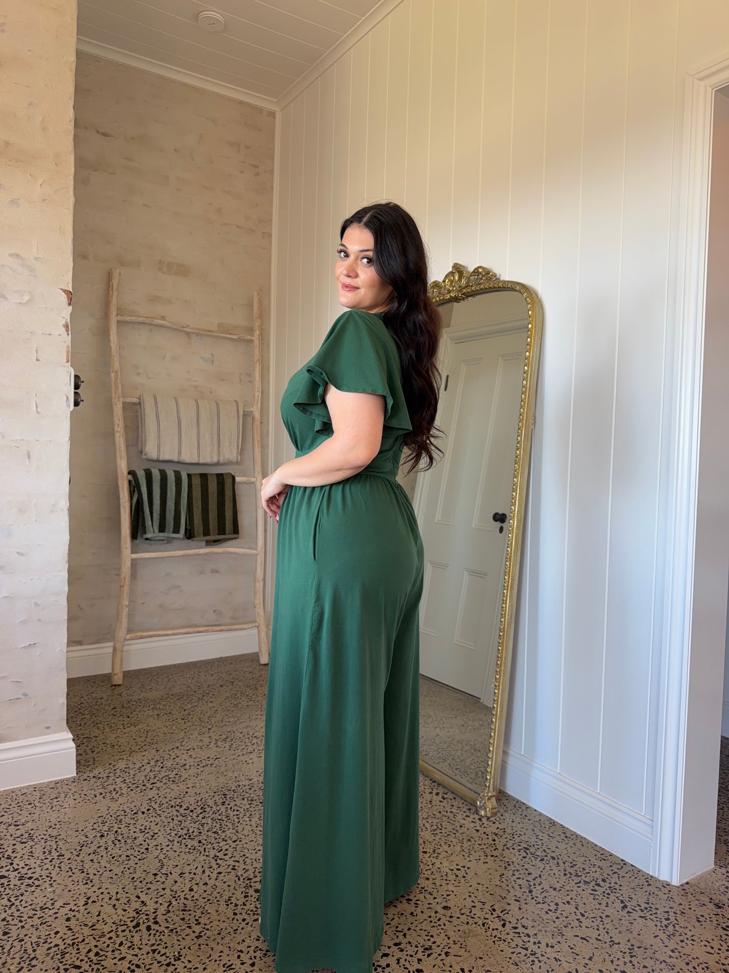 Estelle Jumpsuit - Forest Green