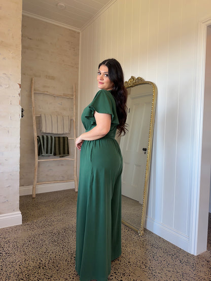 Estelle Jumpsuit - Forest Green
