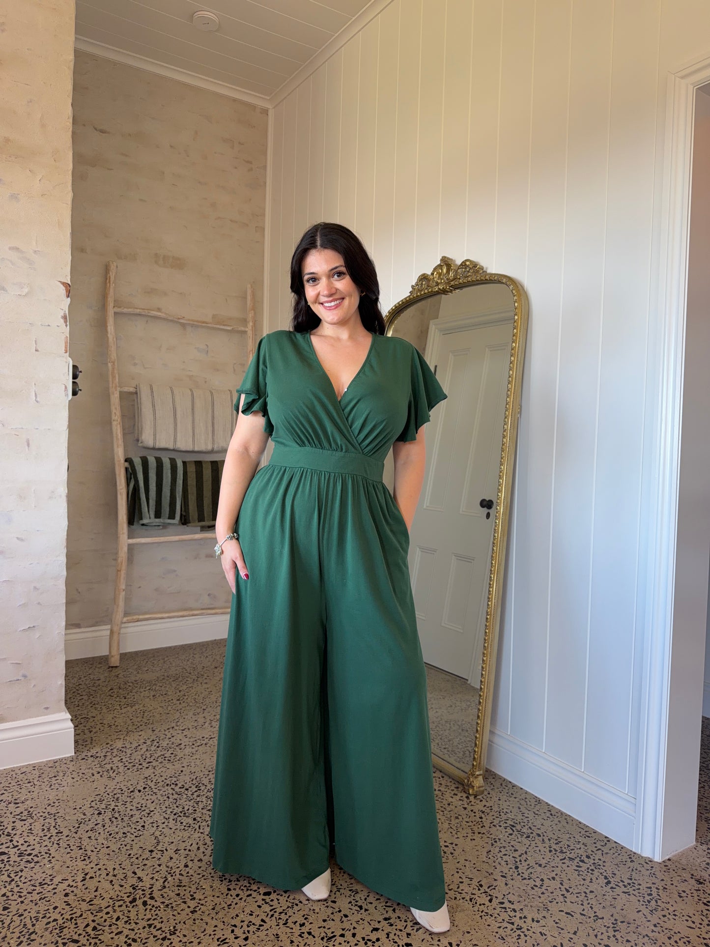 Estelle Jumpsuit - Forest Green