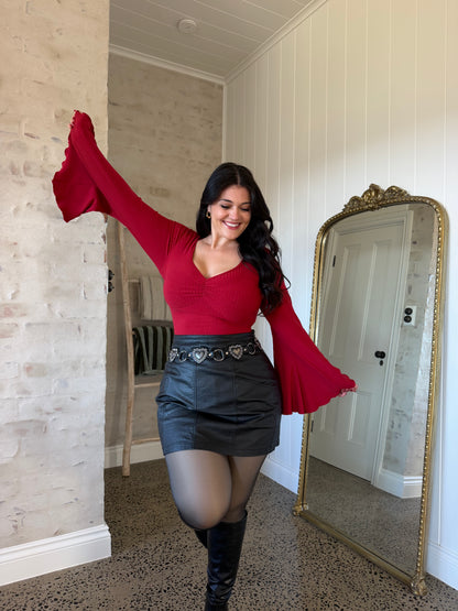 Miranda Bell Sleeve - Red