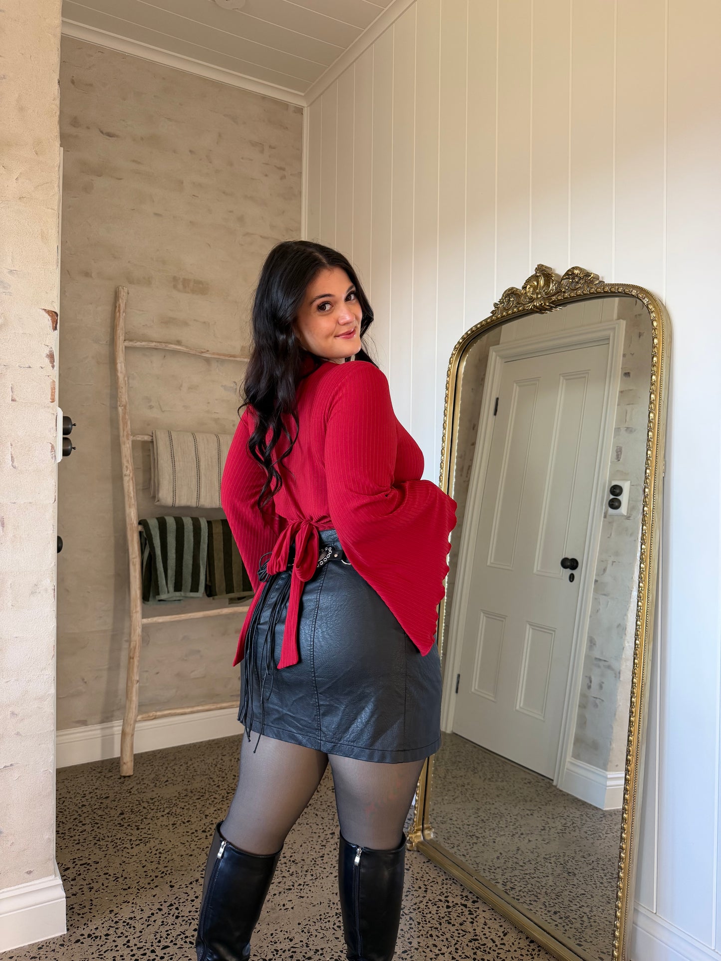 Miranda Bell Sleeve - Red
