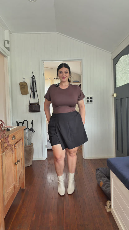 Asymmetrical Skort - Black